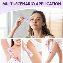 AXH 2-In-1 Women's Electric Shaver & Painless Bikini Trimmer, Wet & Dry Use, Removable Electric Shaver Head - Multicolor - View 9