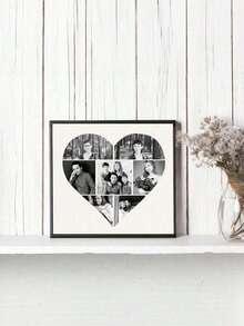 Customizable Simple Design Photo Frame, Table Top Or Wall Mount Picture Frames Room Decor Gift Ideas, Valentine's Day, Valentine's Day Decor 1pc High-Quality,Stylish Custom,Personalized,Unique Ideal Gifts For Her Boyfriend,Girlfriend For Valentine's Day,For Anniversaries,For Weddings Living Room,Home Birthday Graduation