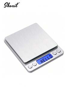 shoxil 1 件装高精度迷你电子秤，可充电手持式咖啡秤（带电池），不锈钢，厨房秤，食物秤，珠宝秤，精准烘焙工具，咖啡配件工具 - 彩色 - 查看 12