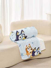 Bluey 1件装蓝色小精灵法兰绒毯 - 非常适合房间装饰，超级柔软轻盈，卡通印花，居家使用、日常使用皆宜，也是送给朋友、家人或自己的生日礼物，舒适保暖，可作房间装饰毯。注意：尺寸为28*39英寸 - 非常小巧。 - 彩色 - 查看 9