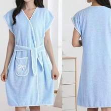 1pc Minimalist Wearable Bathrobe, With Pineapple Grid Texture For Quick Drying And Soft Dressing