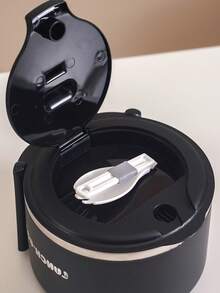 2pcs 40.5oz/1200ml Stainless Steel Bento Lunch Box With Lid, Microwave Noodle Bowl Set With Utensils, Suitable For Ramen, Soup And Pasta, Dishwasher Foldable Portable, Great For Home, Office, Dorm Or Christmas Gift (Black/Beige/Brown) - Multicolor - View 8