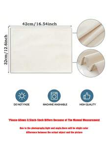 1/4/6/8/12pcs Christmas Dwarf Placemats 12.6"X16.5" Inches -Linen Placemats, Christmas Poinsettia Floral Linen Placemats | Machine Washable, Woven Rectangular Table Mats For Holiday Dining, Kitchen Table Decor - Multicolor - View 7