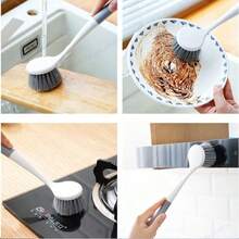 【1 件装长柄清洁刷】1 件装长柄清洁刷，家用油脂去除器，锅刷，洗碗刷，水槽和炉灶清洁剂，杯子清洁剂 - 26公分 - 查看 5