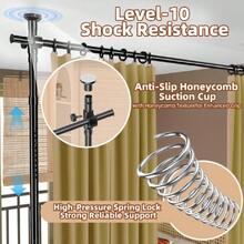 Room Divider, Tension Curtain Rod No Drilling,4-10ft(H) 28-70inch(W) Wall Divider For Room Separation, Heavy Duty Room Partition Separator, Adjustable Folding Privacy Screens,Black,23023436 - 黑色 - 查看 5