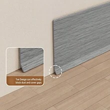 1 Gulungan Lis Dinding Vinyl, Lis Dekoratif Perekat Mandiri, Strip Dekoratif Perekat Mandiri Fleksibel, Desain Tekstur Serat Kayu, Dekorasi Rumah Ruang Tamu (2m X 8cm) - MultiWarna - View 9