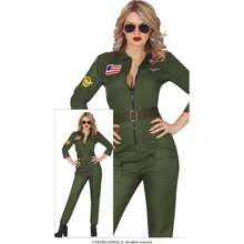 Fiestas Guirca Adult Pilot Costume, Military Uniform With Patches And Realistic Details, Ideal For Themed Parties, Celebrations, And Costume Events, Available In Multiple Sizes To Complete Your Look - Multicolor - View 1