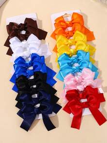 5 pezzi Set di fermagli per capelli a fiocco per animali domestici, fiocchi di raso colorati a doppio strato carini, fermagli per capelli di cani, accessori per capelli di gatti, adatti per Natale, Ognissanti, abbigliamento per animali domestici per vacanze, decorazione quotidiana