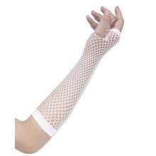 Fishnet Fingerless Gloves Mesh Arm Sleeves Fish Net Arm Sleeves EMO Gloves For Women In Theme Party Scene Accessories{"Size_name":"Long","Color_name":"#08-White(Long)"} - 多色7 - 查看 4