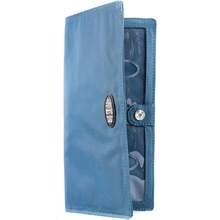 Women's Executive BiFold Checkbook Slim Wallet Holds Up To 40 Cards - Teal - View 6