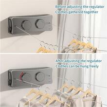 Retractable Clothesline Heavy Duty Clothes Drying Laundry Line Wall Mounted Easy Hanging Clothes Drying Laundry Line Retracting Hanging Lock To Prevent Sagging - one-size - View 4
