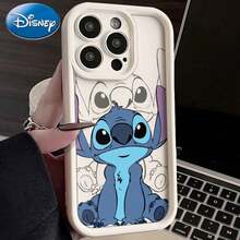 Miniso Licensed Stitch Cartoon Phone Cases, Which Are Shockproof And Drop-Resistant, Suitable For Iphone Models 17 Pro Max/17 Pro/17 AIR/17 16/15/14/13/12/11/7/8/7Plus/8Plus/Xs Max/Xs/X/Xr, Making Them Perfect Gifts For Holidays And Birthdays. - 黑色 - 查看 6