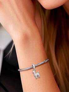 HuooNew Mặt dây chuyền hình lạc đà Alpaca bằng bạc Sterling 925, trang sức bạc, phù hợp để đeo hàng ngày cho cả nam và nữ, quà tặng sinh nhật cho người yêu động vật. - Bạc - Xem 5