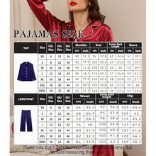 Womens 3Pcs Satin Pajamas Set Silk Pajama Sets XS-3XL Long Silky Pj Sets Nightwear Pjs Set Sleepwear Loungewear{"Color_name":"Sage","Size_name":"X-Large"} - Nhiều màu27 - Xem 3