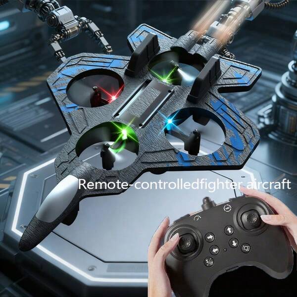 1 pièce Drone quadricoptère avec télécommande 2,4 GHz et lumières colorées, batterie 500 mAh + câble de charge USB, convient aux débutants, enfants et adultes