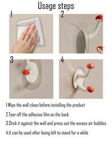 1 Wandhaken, Schwerlast-Handtuch- und Mantelhaken, wasserfester Badezimmer-Duschvorhang-Haken, Küchenlagerung, Heimspeicherung und kleine Heimdekoration Artikel.