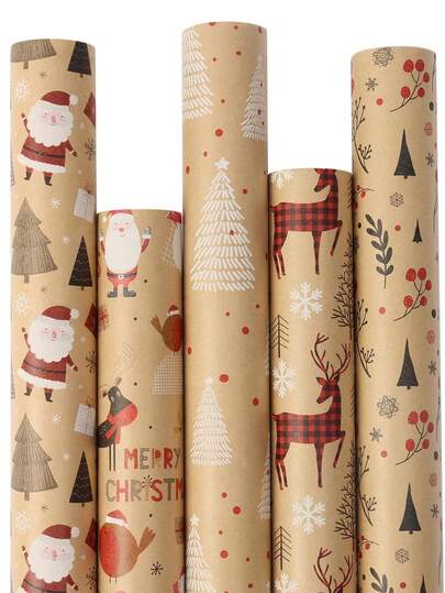 3rolls- Christmas Matte Wrapping Paper Rolls, Solid Color Metal Wrapping Paper Rolls, Matte Wrapping Paper Rolls, Gold, Green And Red. Christmas Packaging Accessories, Gift Wrapping Paper, Birthday, Wedding, Christmas, Christmas Wrapping Paper, Multi-Color Matching Christmas Packaging Matte Paper