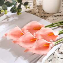 6 Stücke/12 Stücke weiße Calla Lilien künstliche Blumen Strauß, Echtberührung Kunstblumen für Hochzeit Braut Dusche, Segensgabe, Heimdekoration Kunstcalla Lilien Blumen, Heimdekoration, Zimmer Dekoration, Hochzeitsdekoration, Haus Dekoration, Wohnzimmer Dekoration, Büro Dekoration