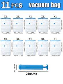 10/9/5/1真空收纳袋 旅行压缩袋 透明压缩袋 夏季衣物收纳袋 PVC防水收纳袋 防虫防霉收纳袋 - 彩色 - 查看 27