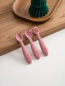 3pcs Personalized Customized Name And Pattern Silicone Baby Spoon Utensils, Children's Tableware, Customized Baby Feeding Accessories - Multicolor 1 - View 17