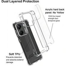 Funda Mica para Poco M7 Pro 5G Case Acrlico Uso Rudo Cover Carcasa Antigolpes con 2 Protector de Pantalla Cristal Templado Screen Accesorios Transparente PCKM - Transparente - Ver 4