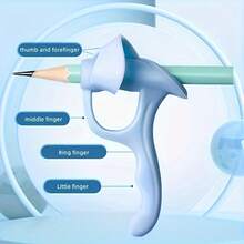 3 Packs 2PCS Silicone Pen Grip Corrector And 1PC Storage BoxSet, Writing Posture Aid Tool, Soft Rubber Handwriting Guide For Improved Ergonomics, Educational Tool,Back To School All Seasons Practice Aid