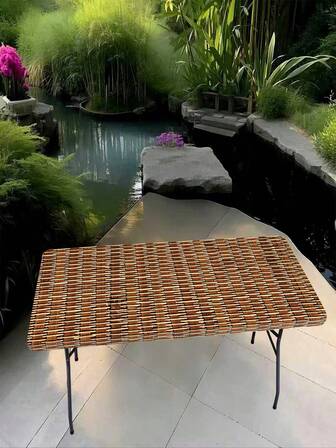 [Elegant Half-Covered, New Dining Table Decor] Premium Stain-Resistant Tablecloth, 3D Design Fits Square & Round Tables Easily! Precise Half-Covered Edges Prevent Slipping. Refreshing Printed Pattern Brightens Mealtimes, Stain-Resistant For Carefree Enjoyment! Suitable For Outdoor Dining Table Covers