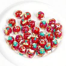 5 قطع خرز أكريليك مطلي باليد بمقاس 16 مم لصنع أساور DIY، مواد مجوهرات يدوية، مناسبة للهدايا وصناعة المجوهرات