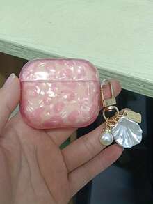 兼容苹果4代，贝壳图案耳机保护套，适用于Pro 2、Pro 3，不含耳机 - 西瓜粉 - 查看 10