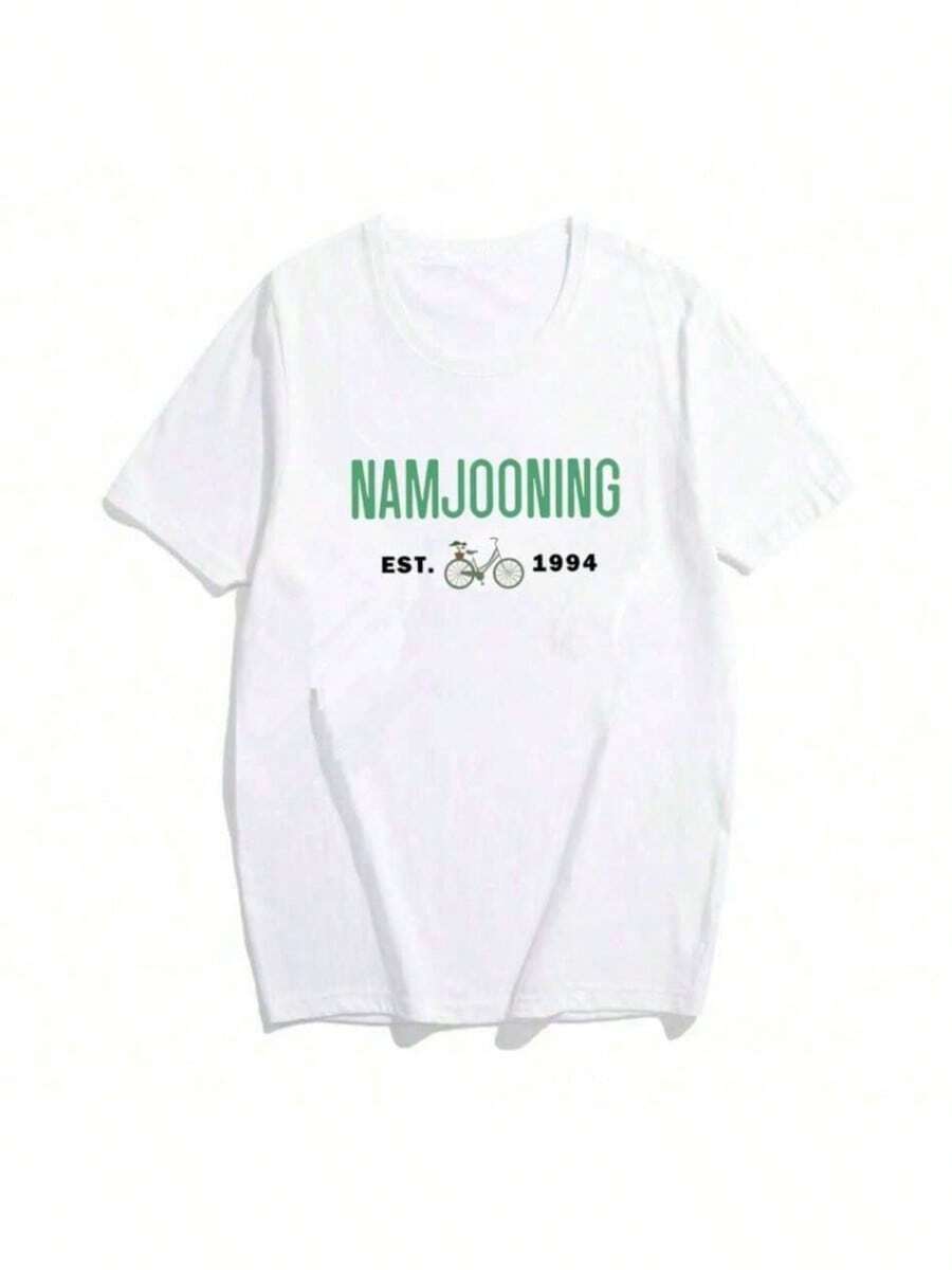 Refreshing SummerNamjoon Shirt Kim Namjoon Est 1994 Shirt RM Shirt Kpop Shirt Namjooning Bicycle Tee Bangtan Shirt RM Fan Gift RM Namjoon Merch - 白色 - 查看 1