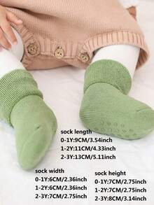 4 Pairs Thick Warm Comfortable Anti-Slip Baby Socks, Suitable For Toddler Boys And Girls, Autumn/Winter - Multicolor - View 10