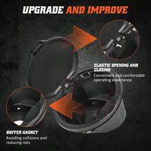 Fuel Filler Door Cover Gas Cap Cover Compatible With 2018-2024 JL JLU 2/4 Door, Aluminum Gas Cap-Black