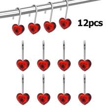 12pcs/Set Simple Crystal Decorative Hooks, Curtain Hooks For Home/Bathroom Decor - Multicolor - View 15