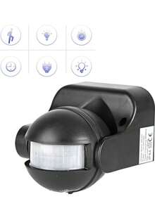 Luz infrarroja del sensor del cuerpo, interruptor automático de gran angular de movimiento PIR al aire libre - Tipo de Enchufe A USA (110-127V) - Ver 2