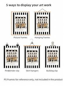 1 tấm minh họa cửa hàng Paris không khung, tranh vẽ đường nét kiểu Pháp treo tường, tranh in màu nước Paris, trang trí phòng theo phong cách tối giản, áp phích Funky, trang trí phòng ngủ, tranh in treo tường, đồ dùng cần thiết cho ký túc xá đại học, trang trí phòng, trang trí phong cách đồng quê Pháp, quà tặng thanh lịch cho phòng khách, văn phòng, trang trí nhà cửa - Nhiều màu - Xem 7