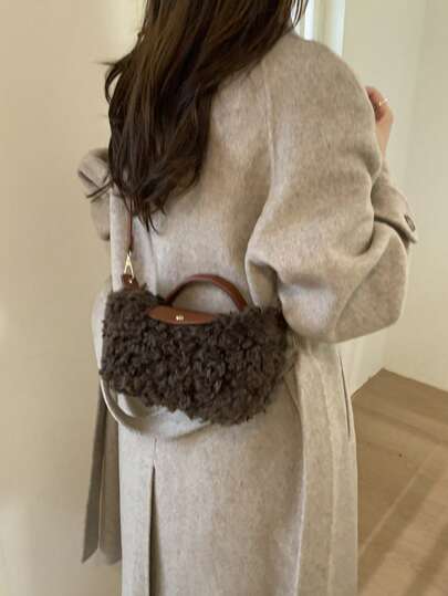 Women's Fashionable And Casual Versatile Contrasting Fabric Dumpling Bag,Minimalist Nylon Square Bag Women Hand Bag, Fashion Handle Purse, Retro Style Handbag With Removable Strap,Handbags For Teen Girls Women College Students,Rookies & White-Collar Workers Perfect For Office,College,Work ,Business,Commute