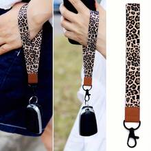 4-Piece Leopard Print Lanyard Set, Consisting Of 1 Neck Lanyard, Suitable For Cute ID Badges For Women And ID Badge Holders - 1 Retractable Badge Reel And Wrist Lanyard, Suitable For Women And Girls VCBL - 4-piece Leopard Print Set - View 2