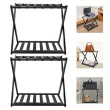 Luggage Rack 2 Pack Luggage Rack For Guest Room Folding Luggage Rack - Black - View 11