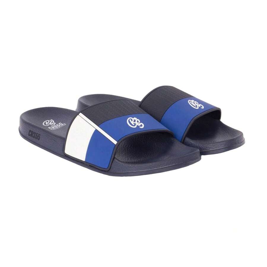 Crosshatch Mens Rentrays Sliders (Blue) - 50% EVA/50% Synthetic - (BG1445) - Blue - View 1