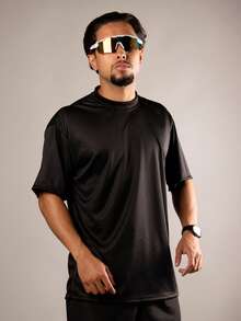 KIT 5 Men's Oversized Dry Fit T-Shirt Streetwear Shirt High Neck Premium Polyester - Nhiều màu - Xem 10