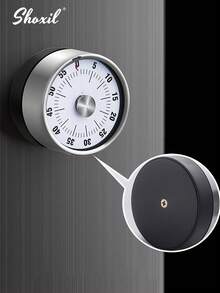 shoxil 1Pc Kitchen Timer, Magnetic Timer, Time Manager, Mechanical Rotating Visual Timer, Egg-Timing Tool, Suitable For Daily Use And Kitchen Baking