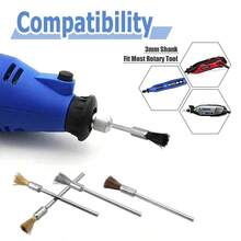 10 peças de escova de polimento em formato de caneta combinada com haste de 2,35 mm para polimento de joias, cerdas/fio/fio de cobre, escova em formato de caneta para polimento de joias, adequada para ferramentas rotativas