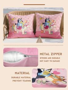 Bluey Bộ 1/2/4 vỏ gối , vỏ gối trang trí mềm mại, bộ đồ giường , họa tiết kỳ lân cầu vồng, vỏ gối , vỏ gối họa tiết hoạt hình, chỉ có vỏ gối (không kèm ruột gối), khóa kéo, thích hợp cho ghế sofa, phòng ngủ, phòng khách và nhiều kiểu phòng khác nhau. - Nhiều màu - Xem 5
