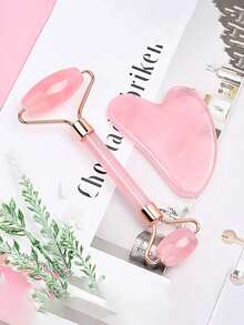 Smooth Texture Gift Set, Includes Satin Sleep Eye Mask, Women's Facial Massager, Hair Scrunchies, Satin Gift Bag, Suitable For Women's Birthday Party, Pajama Party And Other Occasions, Made Of Polyester, Pink Non-Electric Cleansing Tool, And Storage Bag, Applicable For Singles Party, Pajama Party, Women's Party, Wedding Favors, Holiday Gifts, Anniversary, Birthday Gifts, Back To School Season And Other Occasions. - 粉色 - 查看 4