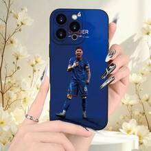 Una funda protectora suave y popular con diseños de jugadores de fútbol a la moda, compatible con los modelos de  7/8/X/XS/XR/11/12/13/14/15/16 Plus Pro Max Mini 16E. Es un regalo perfecto para días festivos o cumpleaños, adecuado para novias, novios, mujeres, hombres, esposos, esposas, amigos, o incluso para. - Mezcla de colores - Ver 5