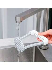 Prensador de papas y verduras de acero inoxidable mango ergonómico triturador alimentos utensilio cocina resistente fácil usar limpieza sencilla compatible lavavajillas calidad profesional - Blanco - Ver 4