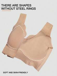 4pcs/Set Women Seamless Wireless Bras, Comfortable Everyday Bras, Nude Color, Padded, Racerback, Yoga Sports Bras - Multicolor - View 5