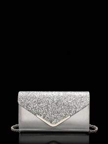 Women's Rhinestone Jewelry Sparkling Luxury Rhinestone Jewelry Set Sparkling Necklace Earrings Bracelet Set Silver Sparkling Glitter V-Shaped Metal Flip Envelope Bag Fashion Banquet Bag Handbag Wallet Handbag Elegant Handbag Banquet Bag Handbag Women's Ball Handbag Women's Bridal Banquet Bag Ball Handbag Metal Chain Handbag Wedding Party Handbag Cocktail Party Wedding New Wallet Banquet Bag