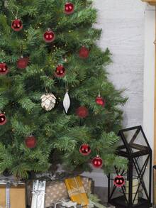 24pcs/Red Large Hanging Christmas Ornaments - Christmas Tree Decorations Shatterproof Hanging Balls Suitable For Christmas, Birthdays, Weddings, Winter Parties Hanging Decor Set - Multicolor - View 4