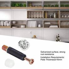 Kit de Tuercas de Tornillo, 100 Juegos 3 en 1 Kit de Tuercas de Tornillo de Rueda Excéntrica Accesorios de Leva de Conexión de Muebles, Juegos de Tuercas y Pernos de Hardware